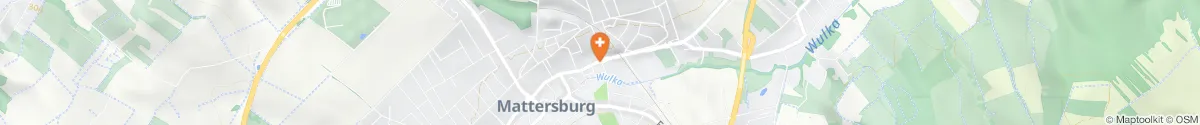 Map representation of the location for Apotheke Mattersburg in 7210 Mattersburg